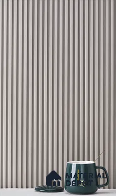 Cream Plain Colour Louver  4512 8 ft x 4.8 inch Charcoal Panel - 12 mm | Suitable for Feature Wall, TV Unit & Living Room | Width is Subjected to 5% Variation