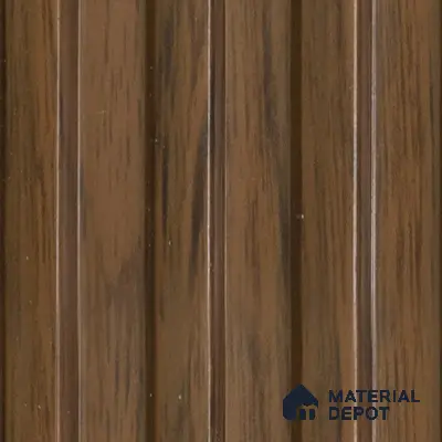 Brown Wooden Louver  4514 8 ft x 4.8 inch Charcoal Panel - 12 mm | Suitable for Feature Wall, TV Unit & Living Room | Width is Subjected to 5% Variation