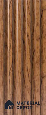 Brown Wooden Louver  4514 8 ft x 4.8 inch Charcoal Panel - 12 mm | Suitable for Feature Wall, TV Unit & Living Room | Width is Subjected to 5% Variation