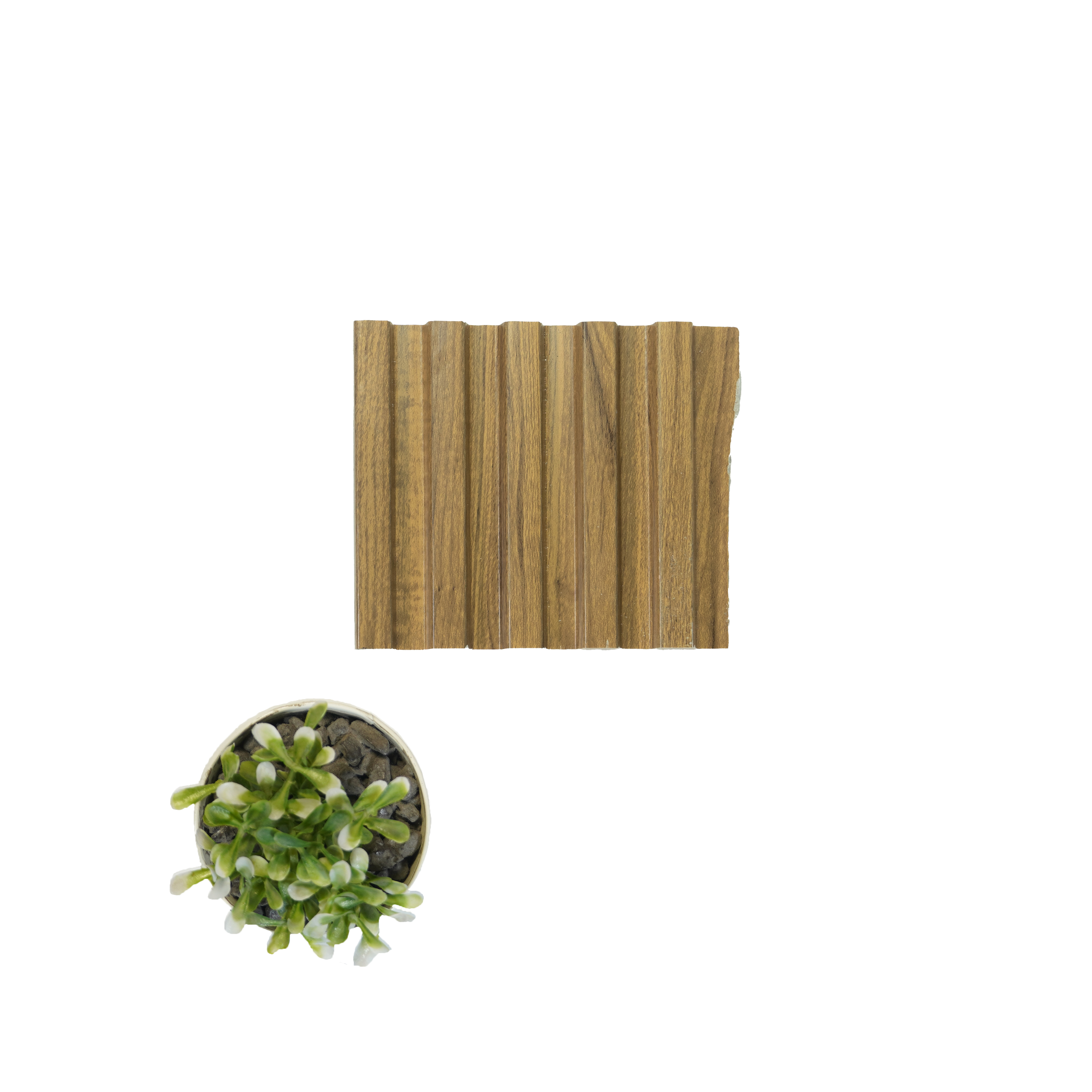 Brown Wooden Louver  4515 8 ft x 4.8 inch Charcoal Panel - 12 mm | Suitable for Feature Wall, TV Unit & Living Room | Width is Subjected to 5% Variation