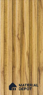 Brown Wooden Louver  4515 8 ft x 4.8 inch Charcoal Panel - 12 mm | Suitable for Feature Wall, TV Unit & Living Room | Width is Subjected to 5% Variation