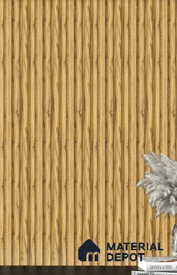 Brown Wooden Louver  4515 8 ft x 4.8 inch Charcoal Panel - 12 mm | Suitable for Feature Wall, TV Unit & Living Room | Width is Subjected to 5% Variation