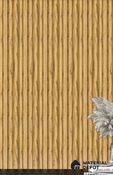 Brown Wooden Louver  4515 8 ft x 4.8 inch Charcoal Panel - 12 mm | Suitable for Feature Wall, TV Unit & Living Room | Width is Subjected to 5% Variation