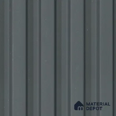 Grey Plain Colour Louver  4516 8 ft x 4.8 inch Charcoal Panel - 12 mm | Suitable for Feature Wall, TV Unit & Living Room | Width is Subjected to 5% Variation