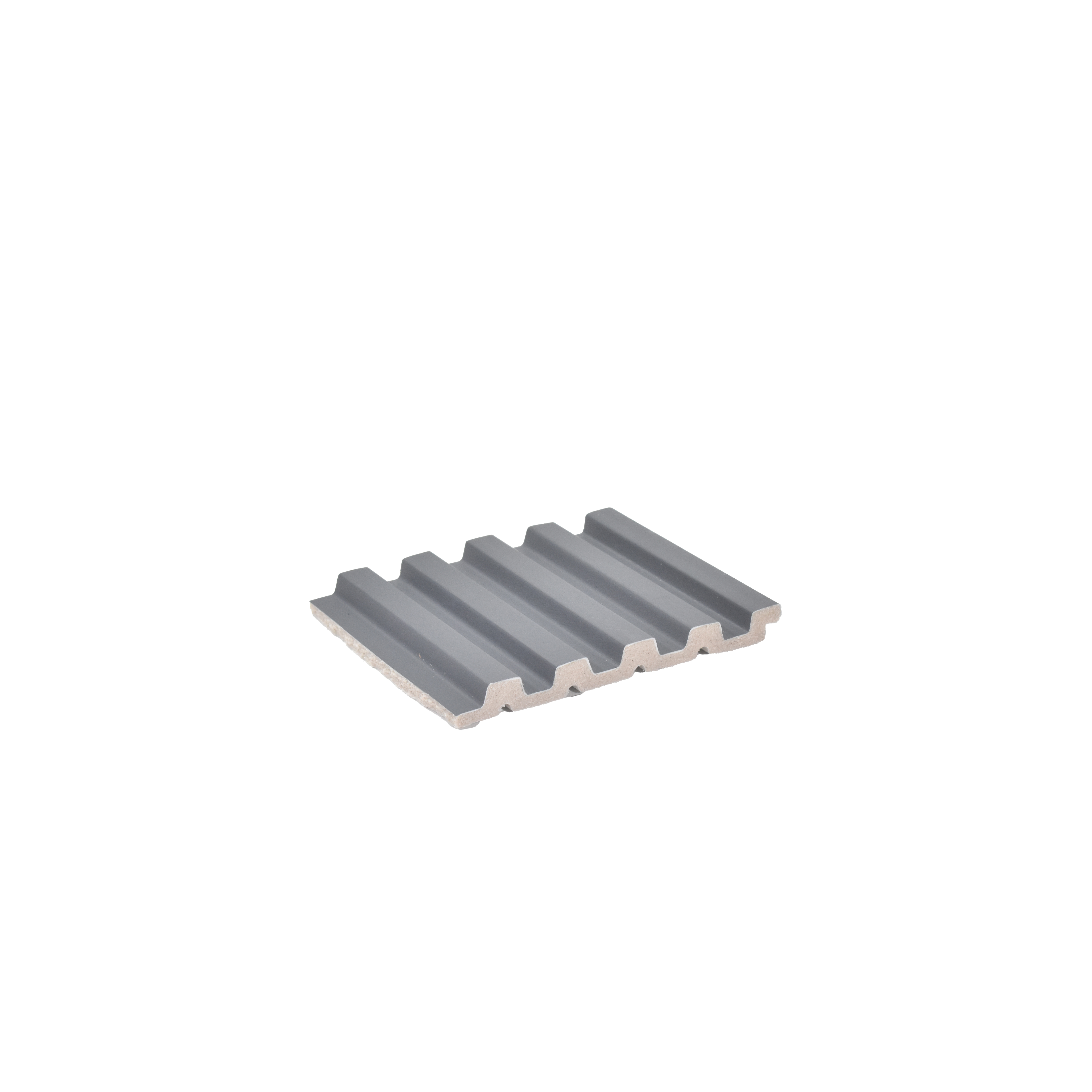 Grey Plain Colour Louver  4516 8 ft x 4.8 inch Charcoal Panel - 12 mm | Suitable for Feature Wall, TV Unit & Living Room | Width is Subjected to 5% Variation
