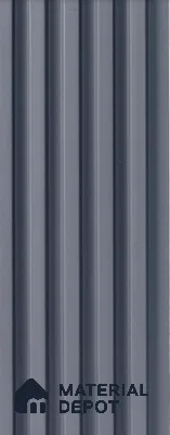 Grey Plain Colour Louver  4516 8 ft x 4.8 inch Charcoal Panel - 12 mm | Suitable for Feature Wall, TV Unit & Living Room | Width is Subjected to 5% Variation