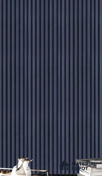 Grey Plain Colour Louver  4516 8 ft x 4.8 inch Charcoal Panel - 12 mm | Suitable for Feature Wall, TV Unit & Living Room | Width is Subjected to 5% Variation
