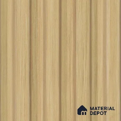 Brown Wooden Louver  4517 8 ft x 4.8 inch Charcoal Panel - 12 mm | Suitable for Feature Wall, TV Unit & Living Room | Width is Subjected to 5% Variation