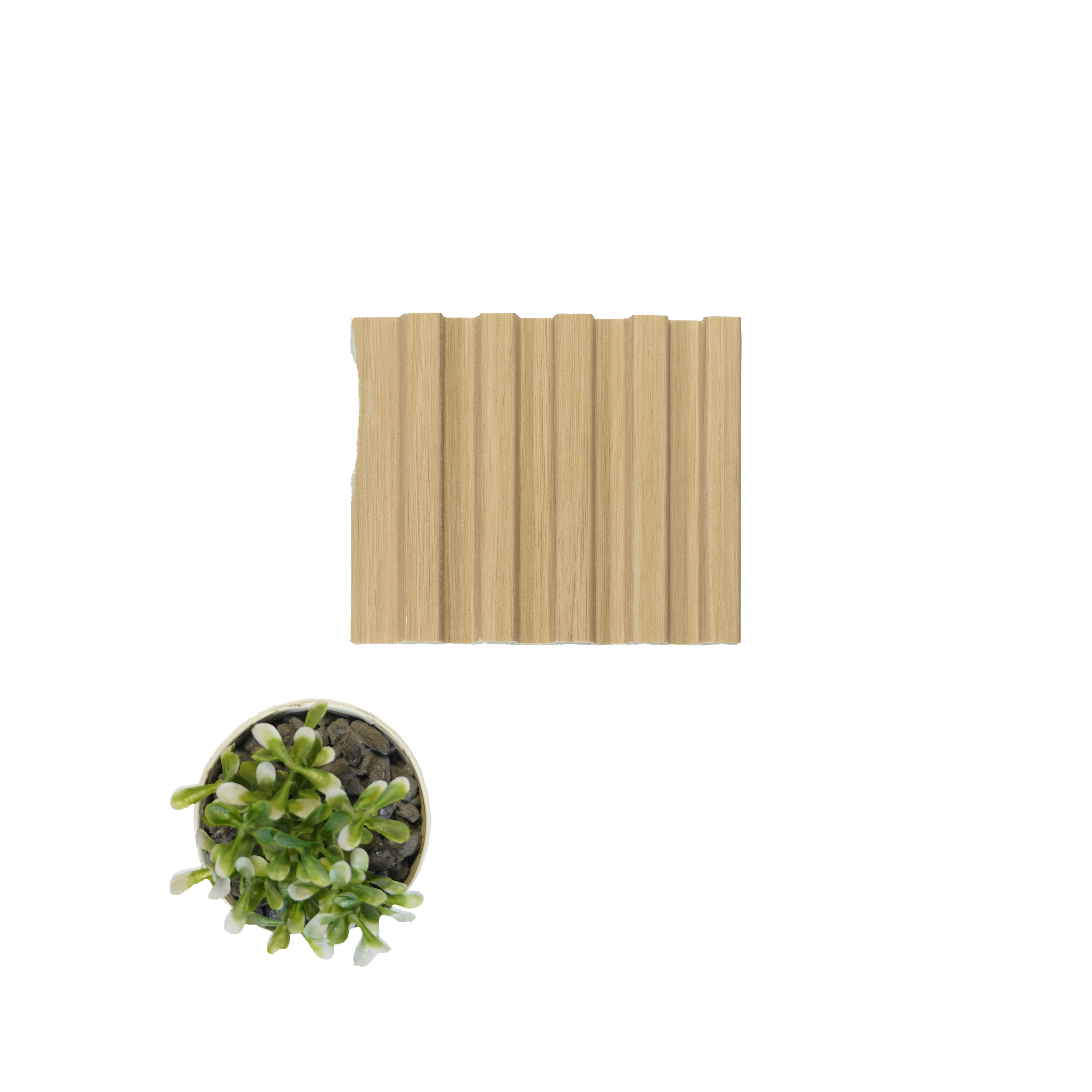 Brown Wooden Louver 4517 8 ft x 4.8 inch Charcoal Panel - 12 mm | Suitable for Feature Wall, TV Unit & Living Room | Width is Subjected to 5% Variation