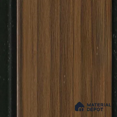 Brown Wooden Louver  4532 8 ft x 4.7 inch Charcoal Panel - 12 mm | Suitable for Feature Wall, TV Unit & Living Room | Width is Subjected to 5% Variation