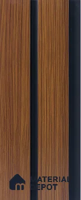 Brown Wooden Louver  4532 8 ft x 4.7 inch Charcoal Panel - 12 mm | Suitable for Feature Wall, TV Unit & Living Room | Width is Subjected to 5% Variation