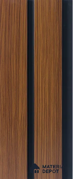 Brown Wooden Louver 4532 8 ft x 4.7 inch Charcoal Panel - 12 mm | Suitable for Feature Wall, TV Unit & Living Room | Width is Subjected to 5% Variation