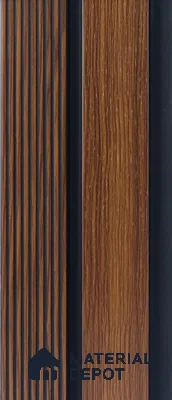 Brown Wooden Louver  4533 8 ft x 4.7 inch Charcoal Panel - 12 mm | Suitable for Feature Wall, TV Unit & Living Room | Width is Subjected to 5% Variation
