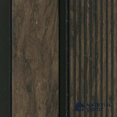 Brown Rustic Louver  4534 8 ft x 4.7 inch Charcoal Panel - 12 mm | Suitable for Feature Wall, TV Unit & Living Room | Width is Subjected to 5% Variation