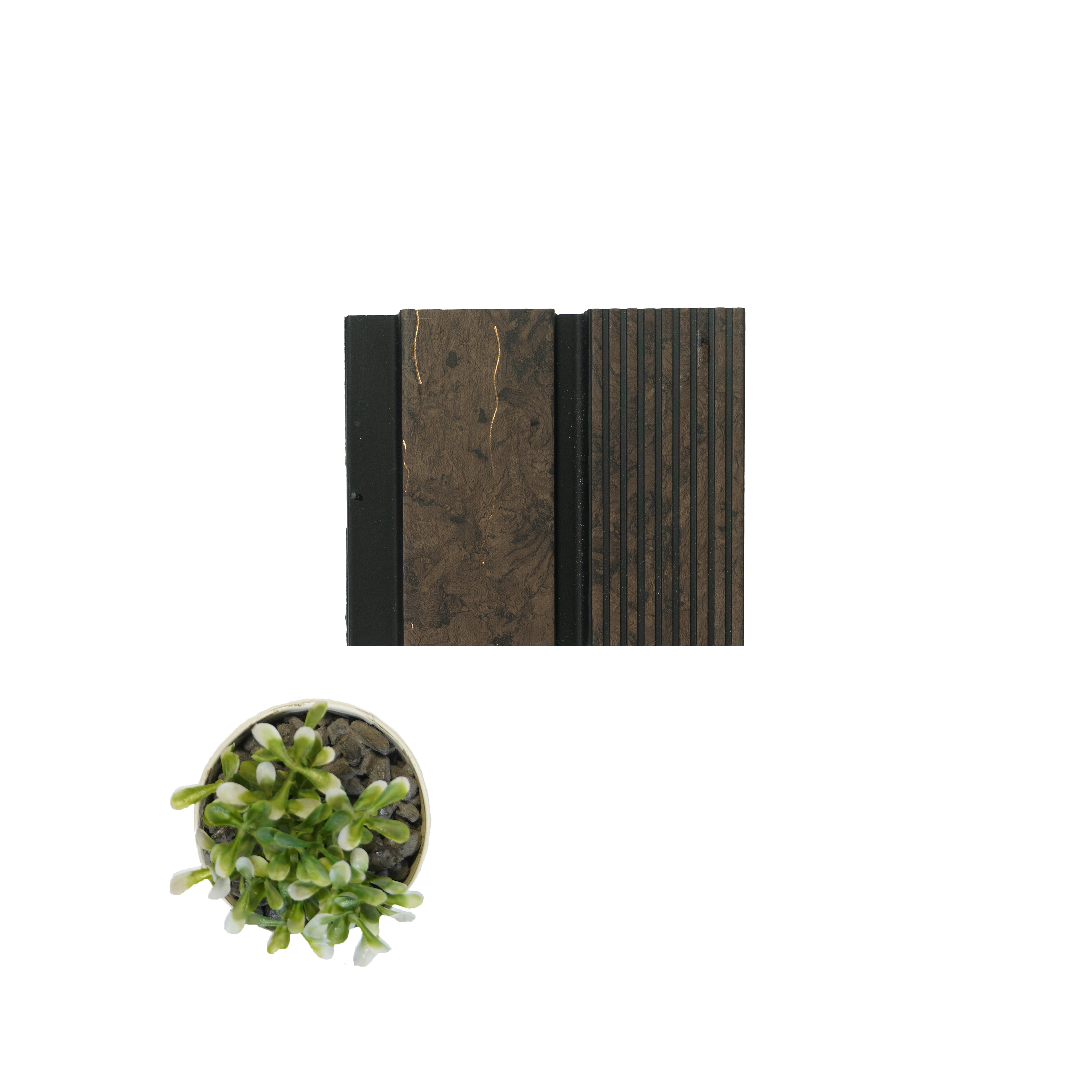 Brown Rustic Louver  4534 8 ft x 4.7 inch Charcoal Panel - 12 mm | Suitable for Feature Wall, TV Unit & Living Room | Width is Subjected to 5% Variation