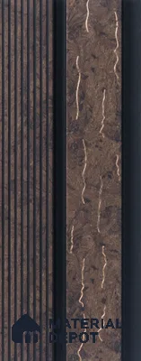 Brown Rustic Louver  4534 8 ft x 4.7 inch Charcoal Panel - 12 mm | Suitable for Feature Wall, TV Unit & Living Room | Width is Subjected to 5% Variation