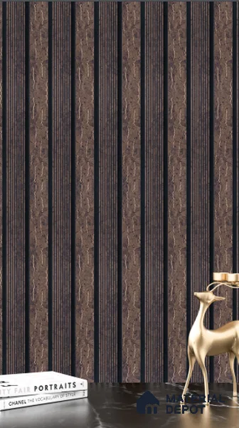 Brown Rustic Louver  4534 8 ft x 4.7 inch Charcoal Panel - 12 mm | Suitable for Feature Wall, TV Unit & Living Room | Width is Subjected to 5% Variation