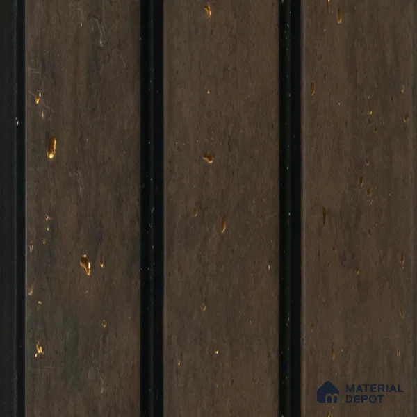 Brown Rustic Louver 4701 8 ft x 4.8 inch Charcoal Panel - 12 mm | Suitable for Feature Wall, TV Unit & Living Room | Width is Subjected to 5% Variation