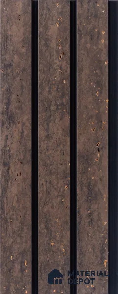 Brown Rustic Louver 4701 8 ft x 4.8 inch Charcoal Panel - 12 mm | Suitable for Feature Wall, TV Unit & Living Room | Width is Subjected to 5% Variation