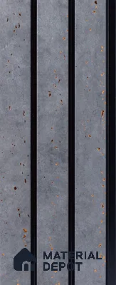 Grey Stone Louver  4702 8 ft x 4.8 inch Charcoal Panel - 12 mm | Suitable for Feature Wall, TV Unit & Living Room | Width is Subjected to 5% Variation