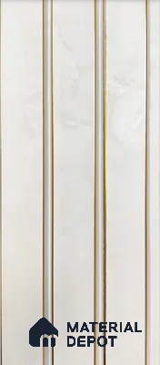 White Marble Louver  4703 8 ft x 4.8 inch Charcoal Panel - 12 mm | Suitable for Feature Wall, TV Unit & Living Room | Width is Subjected to 5% Variation