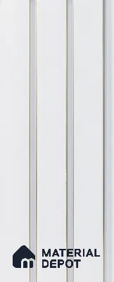 White Plain Colour Louver  4705 8 ft x 4.8 inch Charcoal Panel - 12 mm | Suitable for Feature Wall, TV Unit & Living Room | Width is Subjected to 5% Variation
