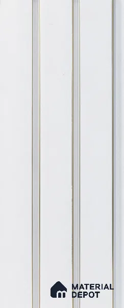 White Plain Colour Louver 4705 8 ft x 4.8 inch Charcoal Panel - 12 mm | Suitable for Feature Wall, TV Unit & Living Room | Width is Subjected to 5% Variation
