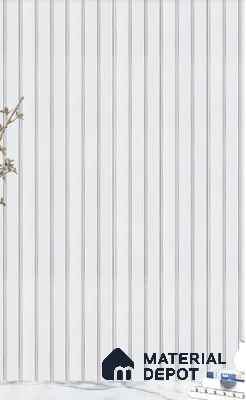 White Plain Colour Louver  4705 8 ft x 4.8 inch Charcoal Panel - 12 mm | Suitable for Feature Wall, TV Unit & Living Room | Width is Subjected to 5% Variation