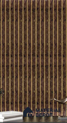 Brown Rustic Louver  4706 8 ft x 4.8 inch Charcoal Panel - 12 mm | Suitable for Feature Wall, TV Unit & Living Room | Width is Subjected to 5% Variation