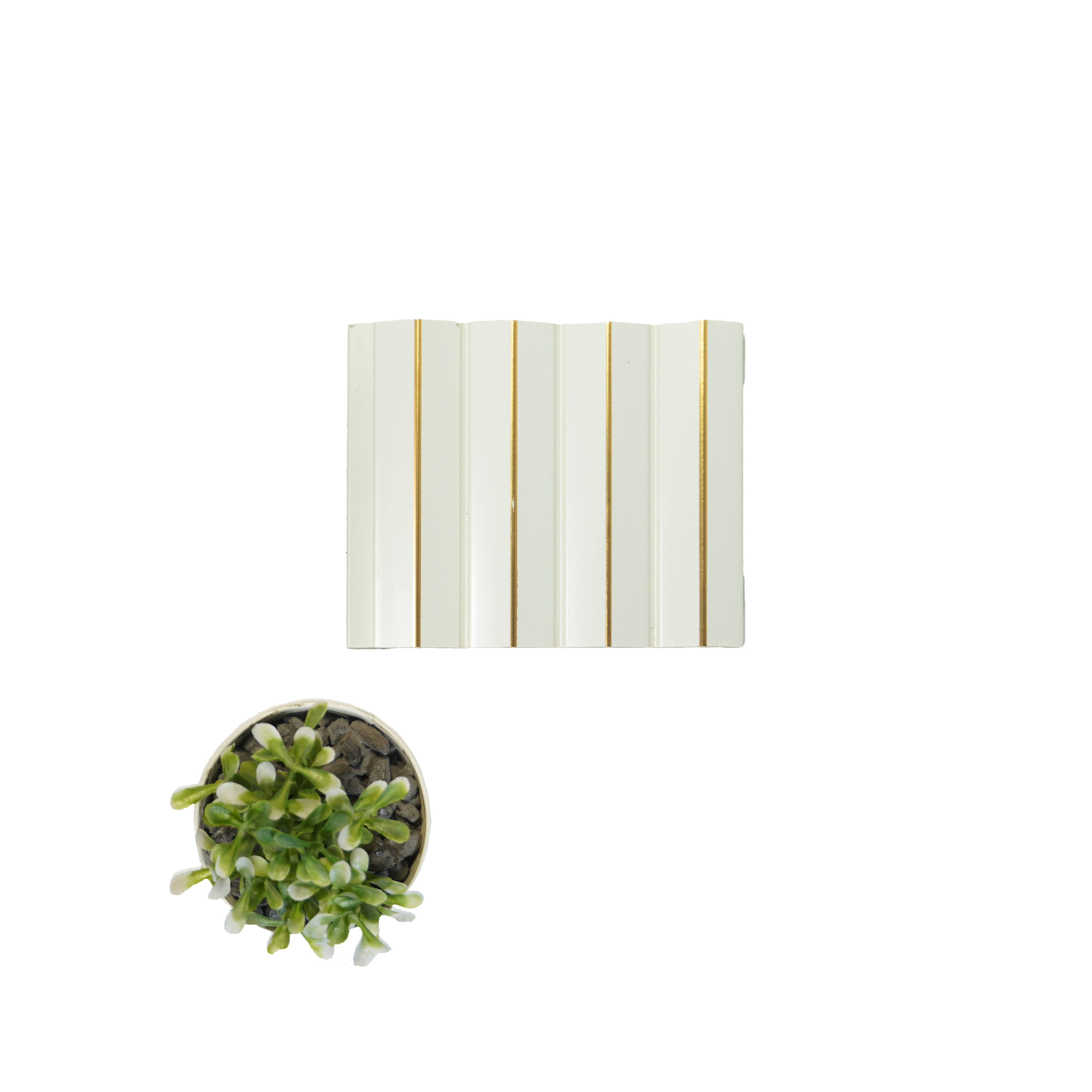 White Plain Colour Louver  4707 8 ft x 4.7 inch Charcoal Panel - 12 mm | Suitable for Feature Wall, TV Unit & Living Room | Width is Subjected to 5% Variation