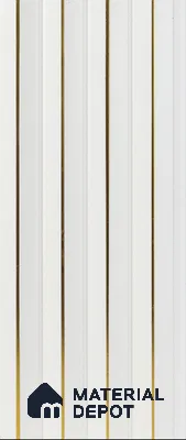 White Plain Colour Louver  4707 8 ft x 4.7 inch Charcoal Panel - 12 mm | Suitable for Feature Wall, TV Unit & Living Room | Width is Subjected to 5% Variation