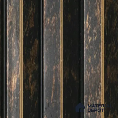 Brown Patterned Louver  4708 8 ft x 4.7 inch Charcoal Panel - 12 mm | Suitable for Feature Wall, TV Unit & Living Room | Width is Subjected to 5% Variation