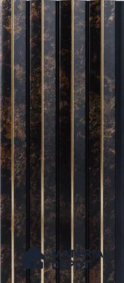 Brown Patterned Louver  4708 8 ft x 4.7 inch Charcoal Panel - 12 mm | Suitable for Feature Wall, TV Unit & Living Room | Width is Subjected to 5% Variation