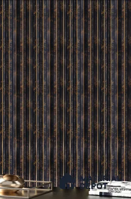 Brown Patterned Louver  4708 8 ft x 4.7 inch Charcoal Panel - 12 mm | Suitable for Feature Wall, TV Unit & Living Room | Width is Subjected to 5% Variation