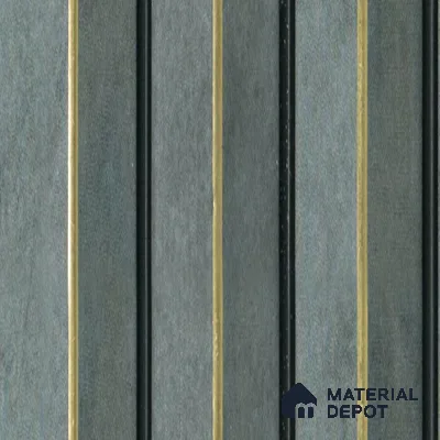 Grey Stone Louver  4709 8 ft x 4.7 inch Charcoal Panel - 12 mm | Suitable for Feature Wall, TV Unit & Living Room | Width is Subjected to 5% Variation