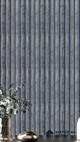 Grey Stone Louver  4709 8 ft x 4.7 inch Charcoal Panel - 12 mm | Suitable for Feature Wall, TV Unit & Living Room | Width is Subjected to 5% Variation