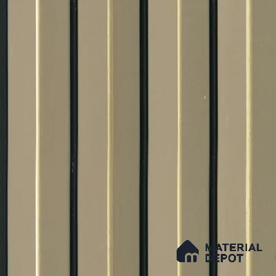 Beige Plain Colour Louver  4710 8 ft x 4.7 inch Charcoal Panel - 12 mm | Suitable for Feature Wall, TV Unit & Living Room | Width is Subjected to 5% Variation