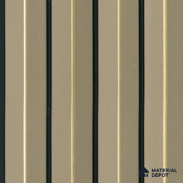 Beige Plain Colour Louver 4710 8 ft x 4.7 inch Charcoal Panel - 12 mm | Suitable for Feature Wall, TV Unit & Living Room | Width is Subjected to 5% Variation