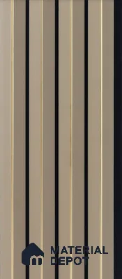 Beige Plain Colour Louver  4710 8 ft x 4.7 inch Charcoal Panel - 12 mm | Suitable for Feature Wall, TV Unit & Living Room | Width is Subjected to 5% Variation