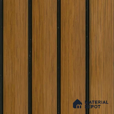 Brown Wooden Louver  4711 8 ft x 4.7 inch Charcoal Panel - 12 mm | Suitable for Feature Wall, TV Unit & Living Room | Width is Subjected to 5% Variation