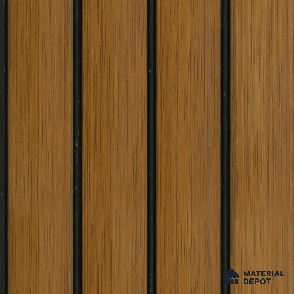 Brown Wooden Louver  4711 8 ft x 4.7 inch Charcoal Panel - 12 mm | Suitable for Feature Wall, TV Unit & Living Room | Width is Subjected to 5% Variation