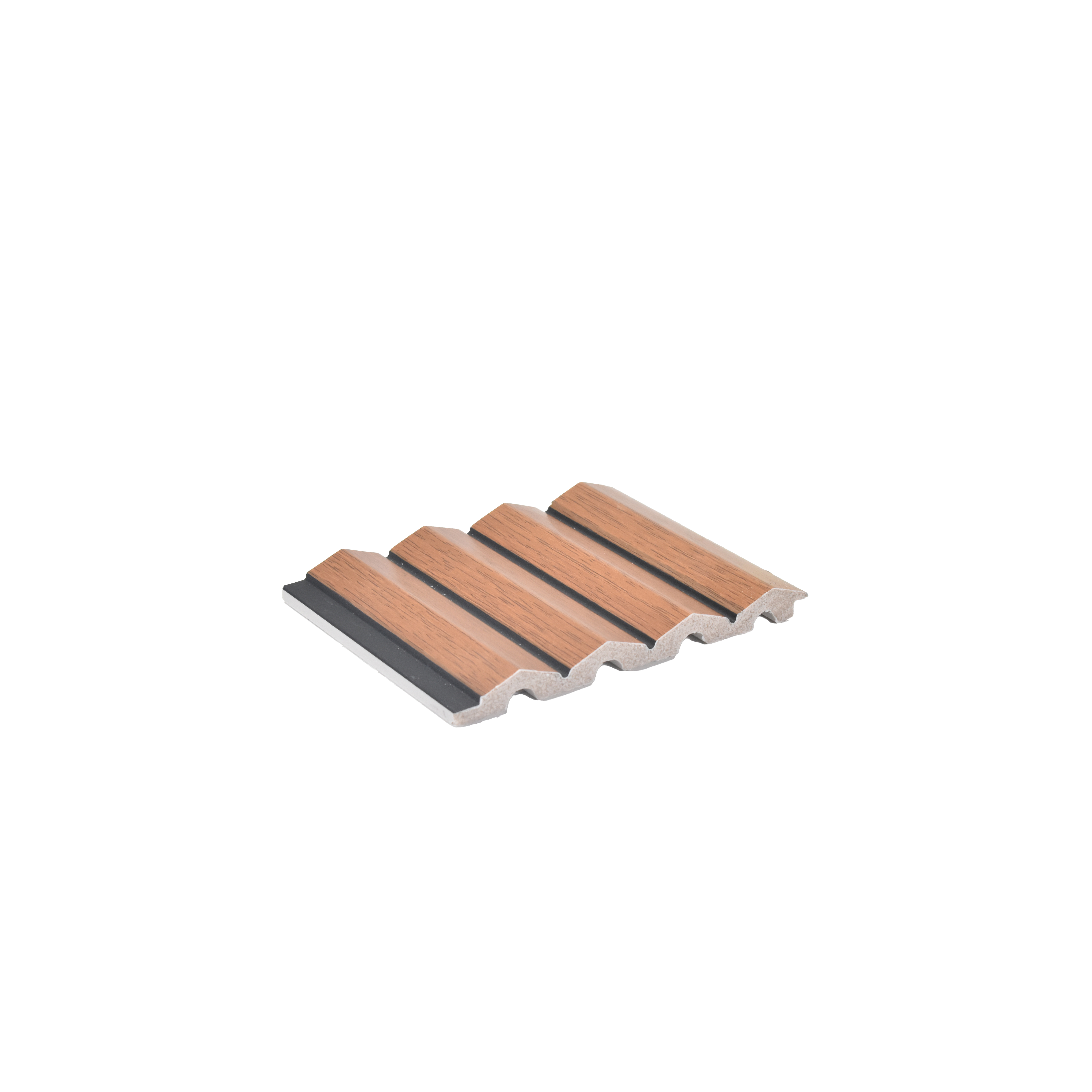 Brown Wooden Louver  4711 8 ft x 4.7 inch Charcoal Panel - 12 mm | Suitable for Feature Wall, TV Unit & Living Room | Width is Subjected to 5% Variation