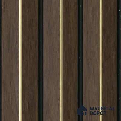 Brown Wooden Louver  4712 8 ft x 4.7 inch Charcoal Panel - 12 mm | Suitable for Feature Wall, TV Unit & Living Room | Width is Subjected to 5% Variation