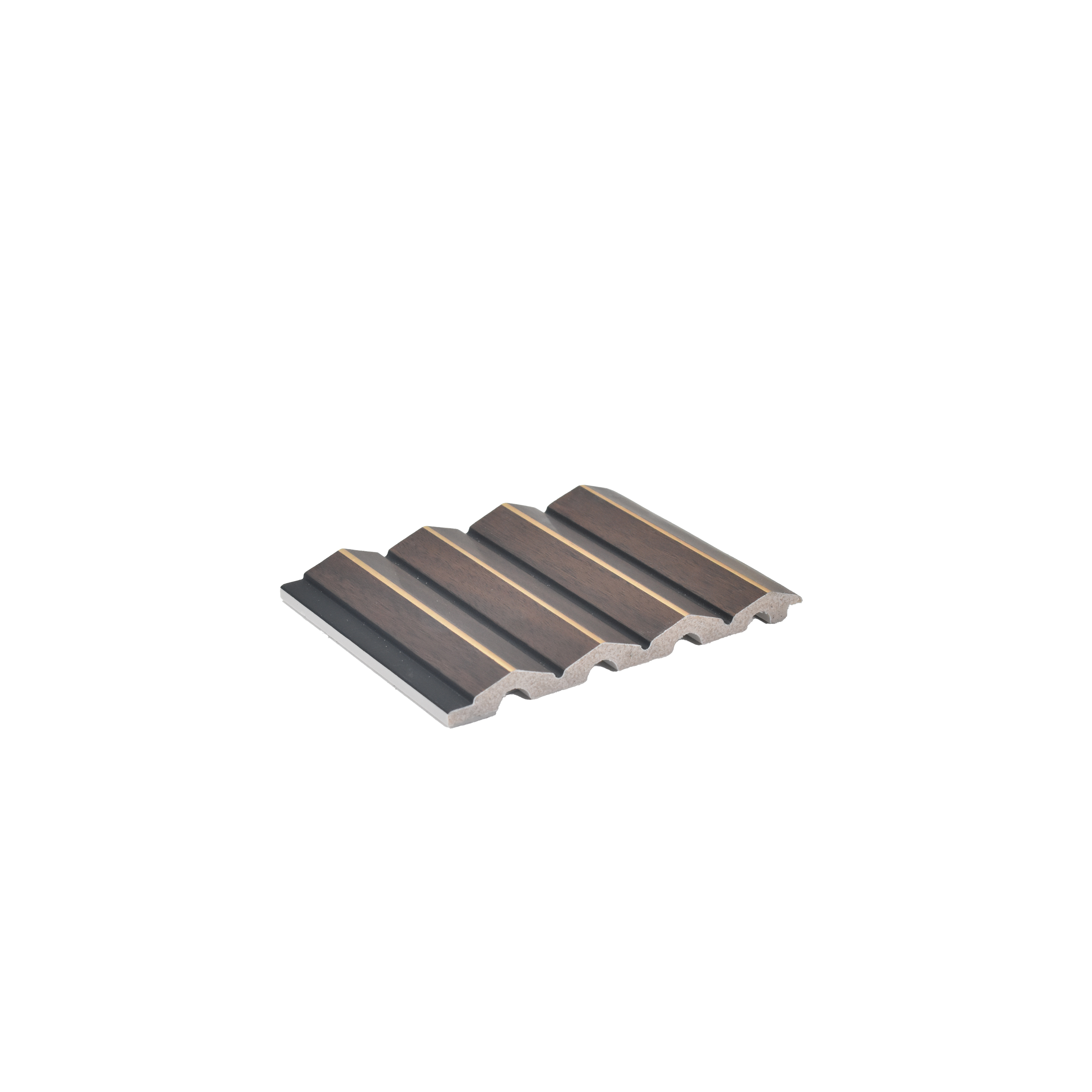 Brown Wooden Louver  4712 8 ft x 4.7 inch Charcoal Panel - 12 mm | Suitable for Feature Wall, TV Unit & Living Room | Width is Subjected to 5% Variation