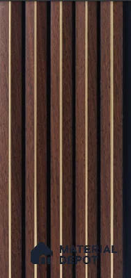 Brown Wooden Louver  4712 8 ft x 4.7 inch Charcoal Panel - 12 mm | Suitable for Feature Wall, TV Unit & Living Room | Width is Subjected to 5% Variation