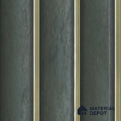 Grey Stone Louver  8520 8 ft x 4.9 inch Charcoal Panel - 12 mm | Suitable for Feature Wall, TV Unit & Living Room | Width is Subjected to 5% Variation