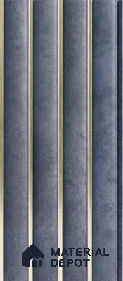 Grey Stone Louver  8520 8 ft x 4.9 inch Charcoal Panel - 12 mm | Suitable for Feature Wall, TV Unit & Living Room | Width is Subjected to 5% Variation