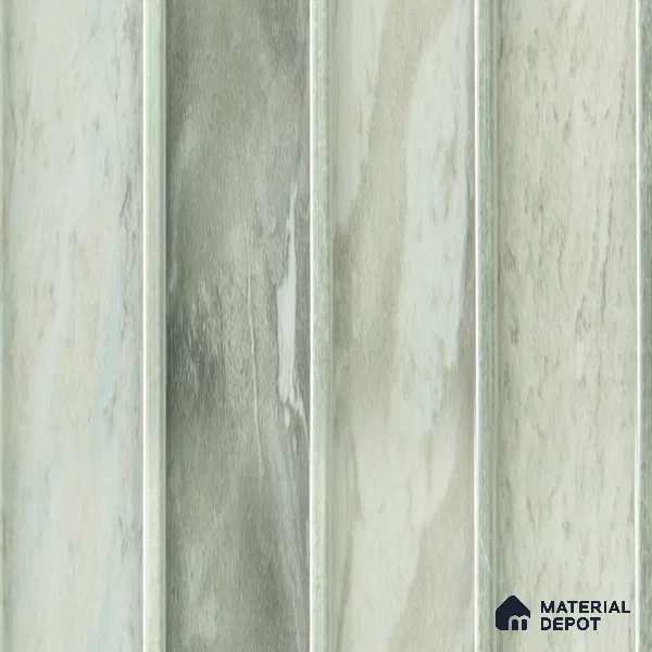 Grey Marble Louver  8522 8 ft x 4.9 inch Charcoal Panel - 12 mm | Suitable for Feature Wall, TV Unit & Living Room | Width is Subjected to 5% Variation