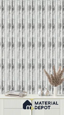 Grey Marble Louver  8522 8 ft x 4.9 inch Charcoal Panel - 12 mm | Suitable for Feature Wall, TV Unit & Living Room | Width is Subjected to 5% Variation