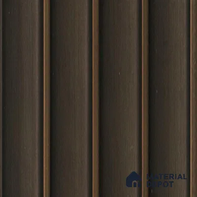 Brown Plain Colour Louver  8523 8 ft x 4.9 inch Charcoal Panel - 12 mm | Suitable for Feature Wall, TV Unit & Living Room | Width is Subjected to 5% Variation
